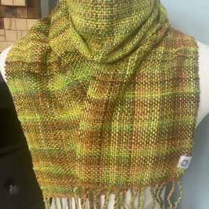 Handwoven Merino Wool Scarf - Sunflora