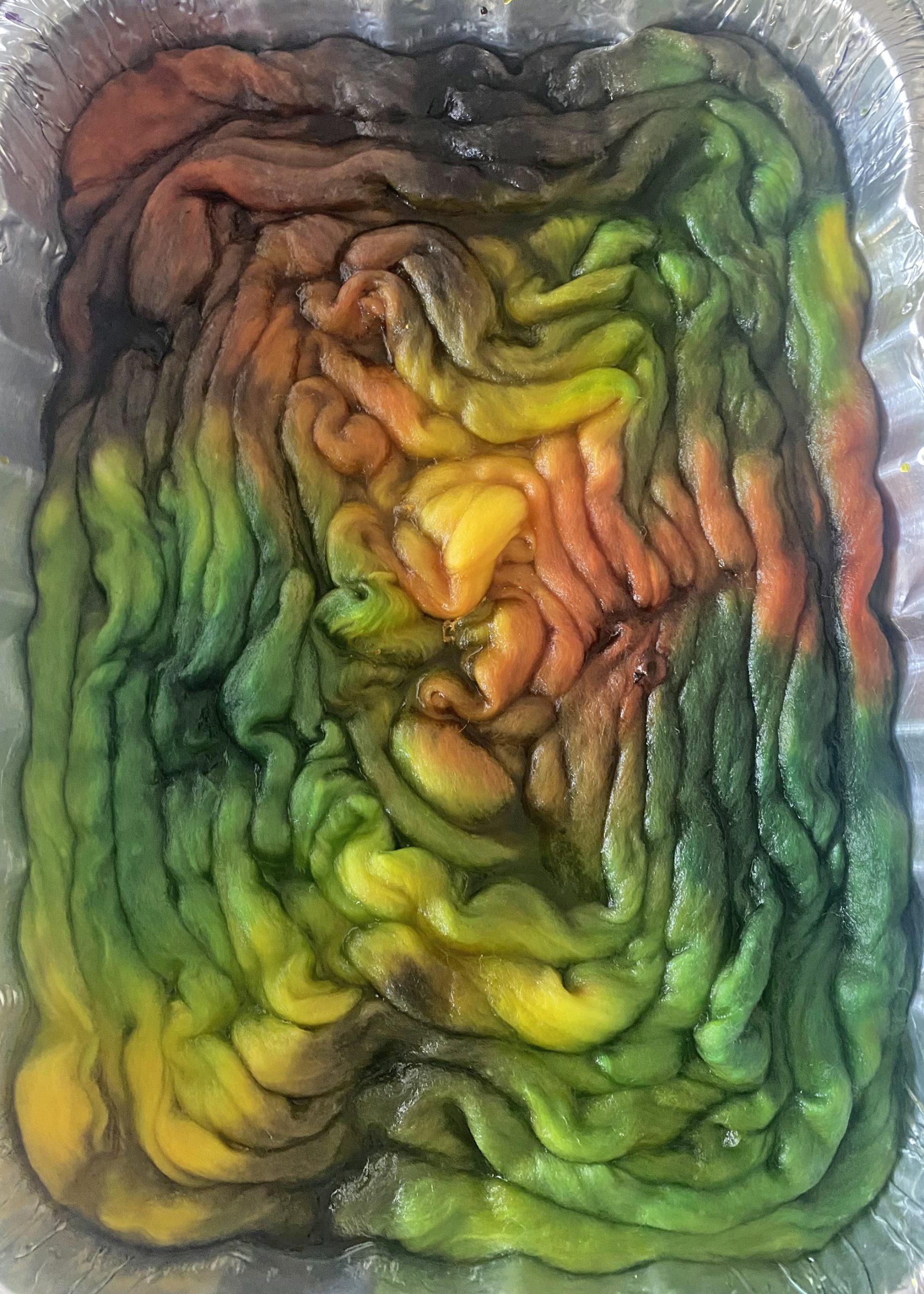 Handwoven Merino Wool Scarf - Sunflora - Image 8