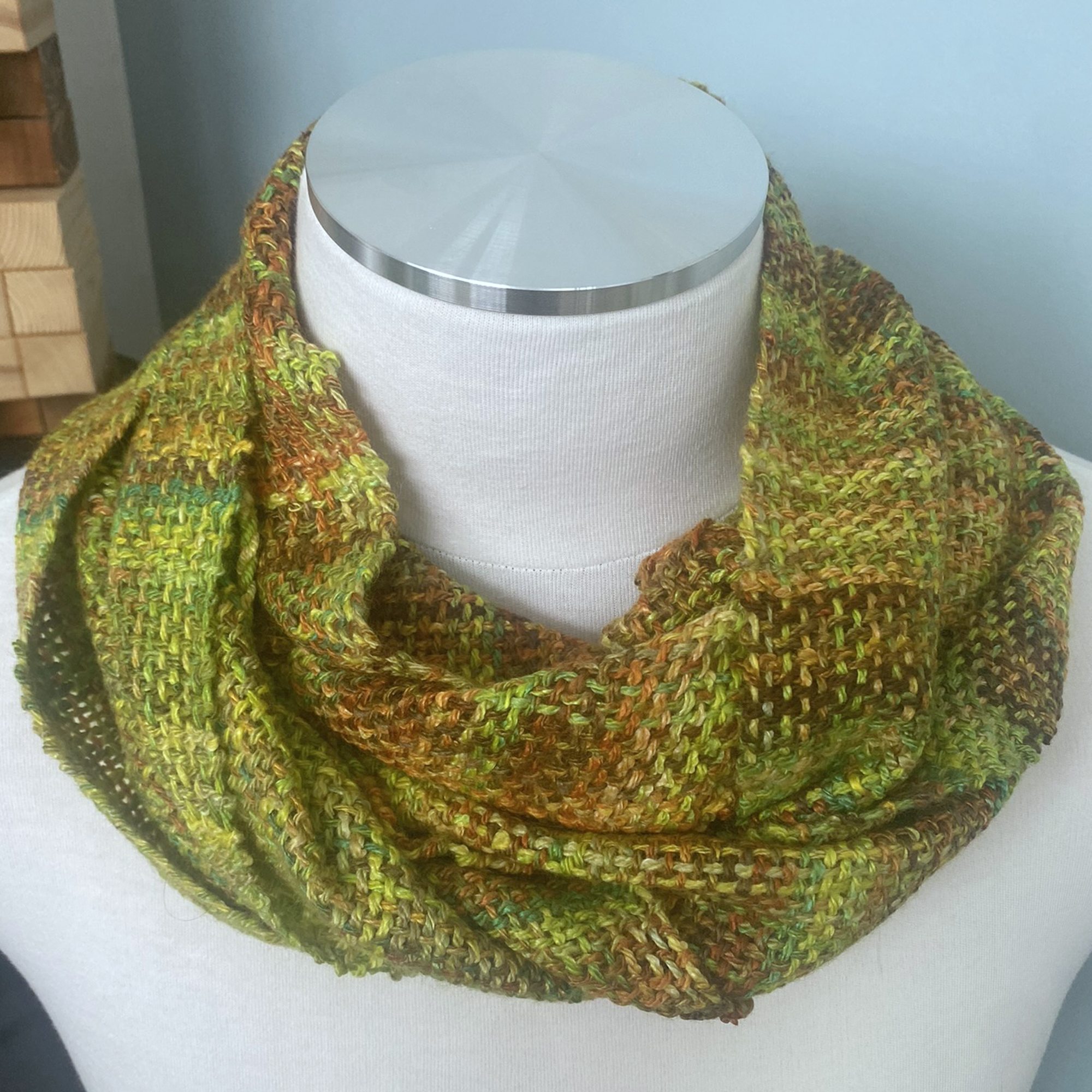 Handwoven Merino Wool Scarf - Sunflora - Image 3