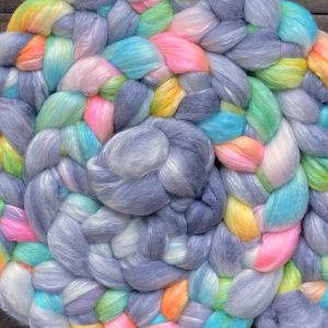 Hand-Dyed Roving - Rainbows in the Mist (#1)