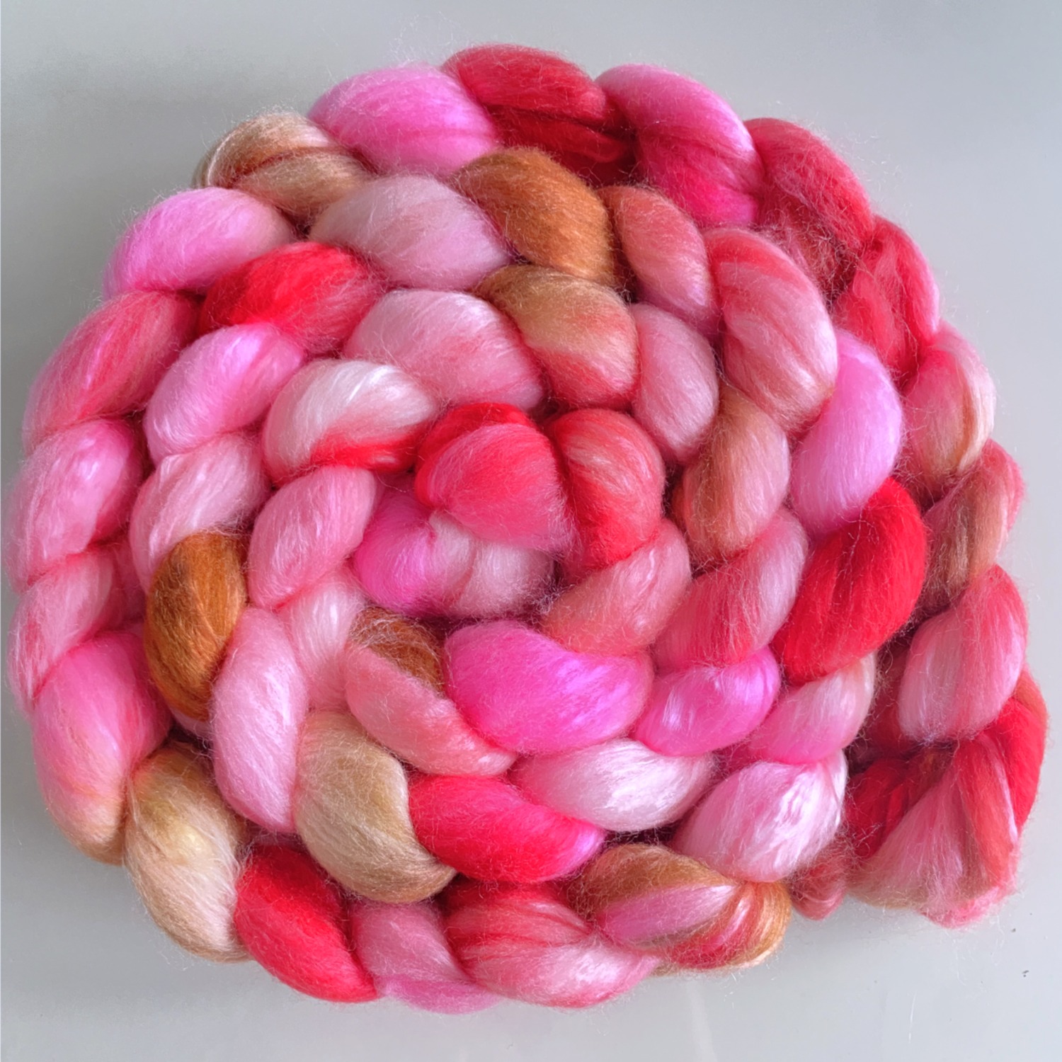 Hand-Dyed Roving - Strawberry Shortcake Cookie - Image 3