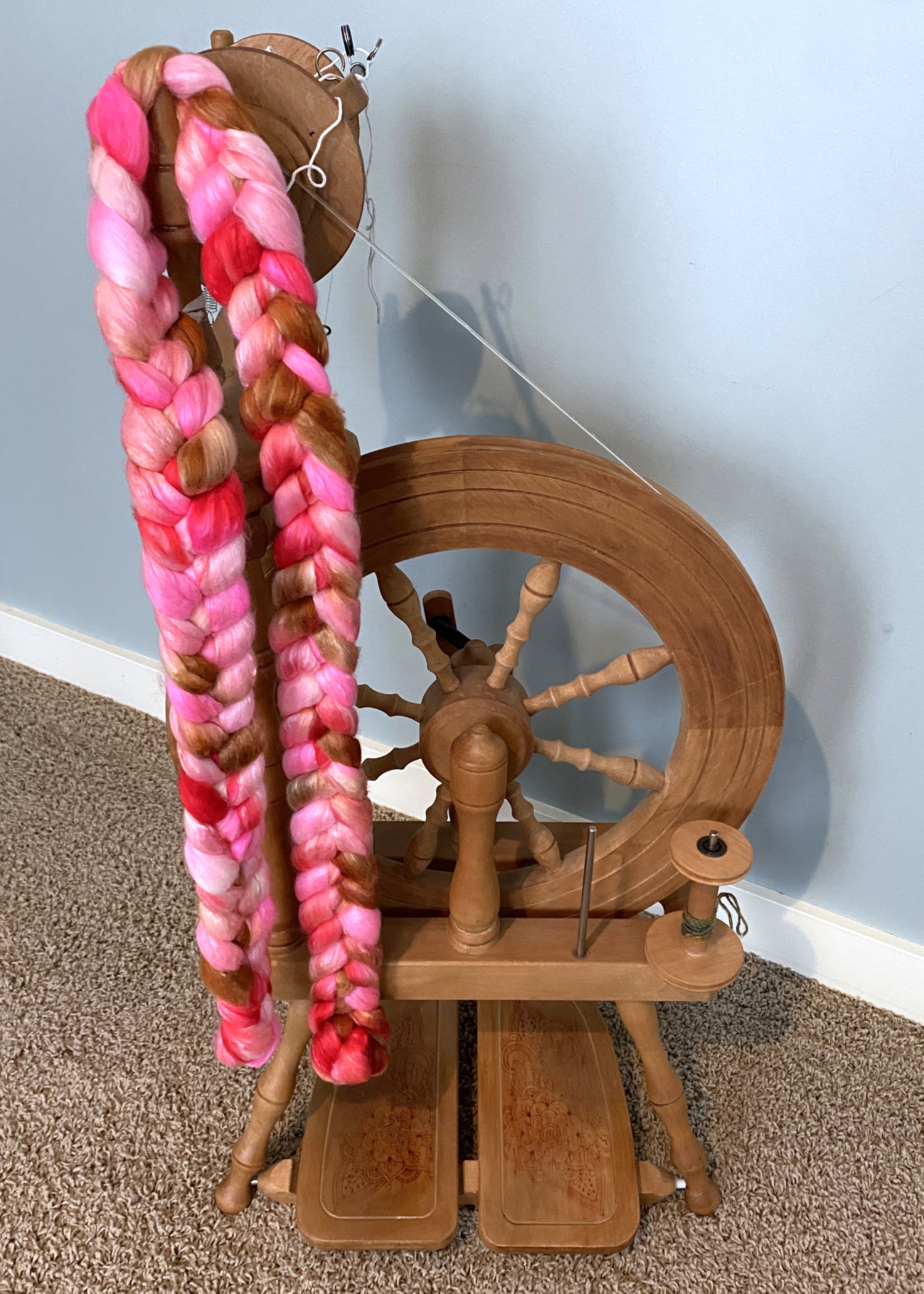Hand-Dyed Roving - Strawberry Shortcake Cookie - Image 5