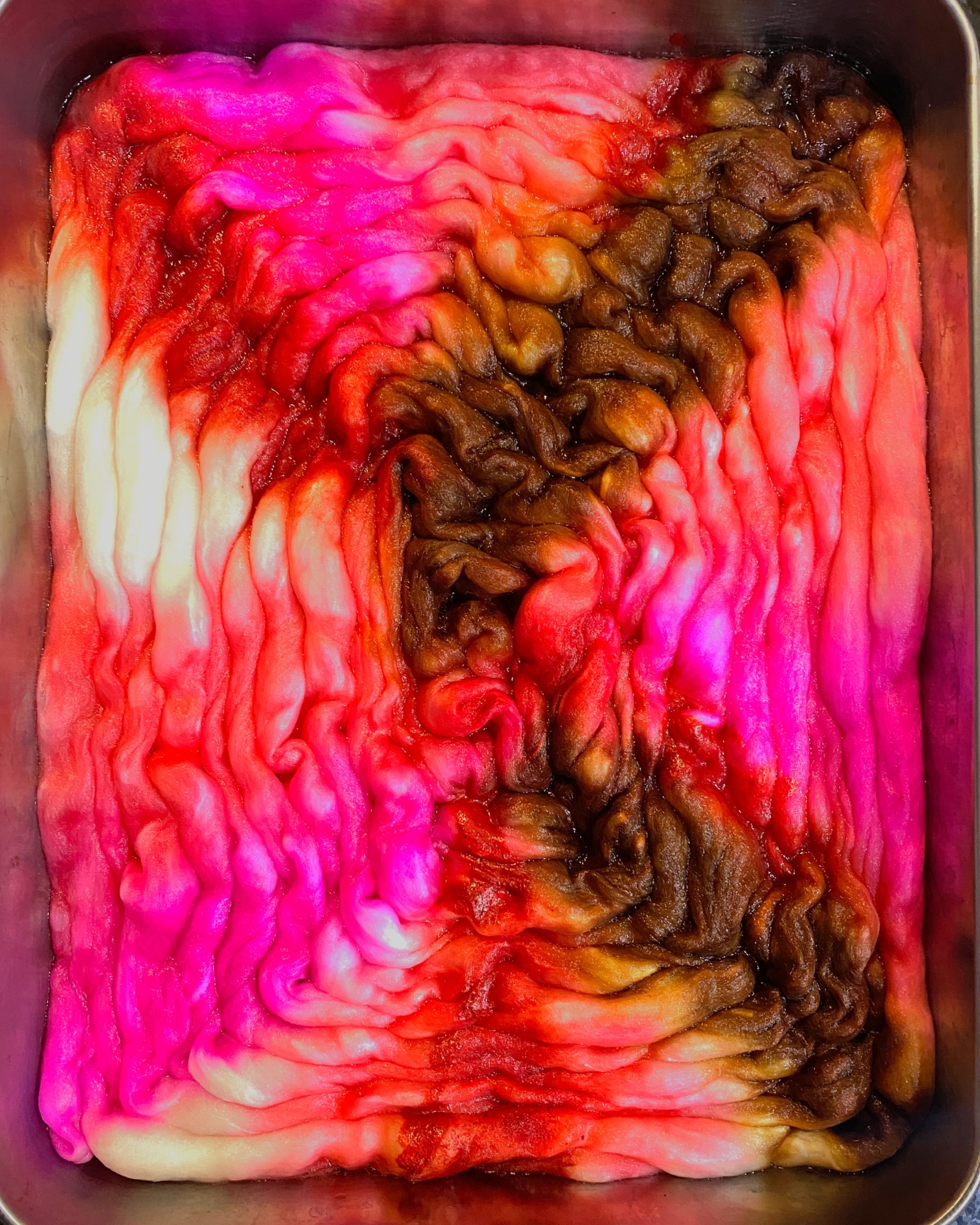 Hand-Dyed Roving - Strawberry Shortcake Cookie - Image 6