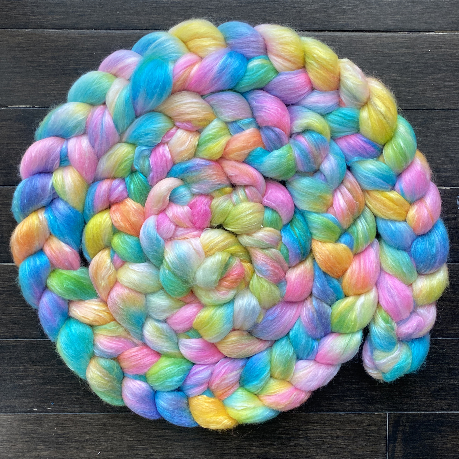 Hand-Dyed Roving - Tropical Rainbow #1 - Image 2