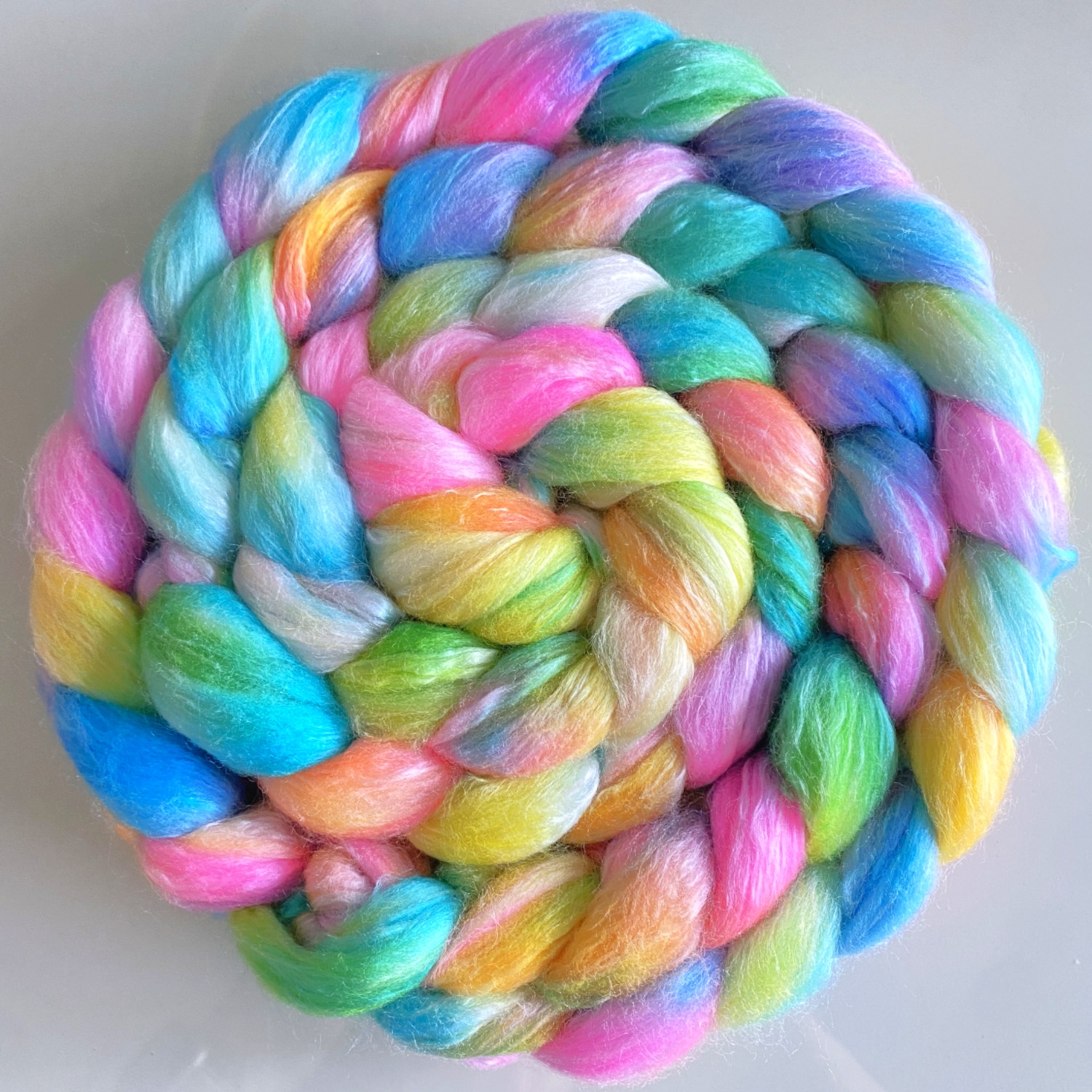 Hand-Dyed Roving - Tropical Rainbow #1 - Image 3