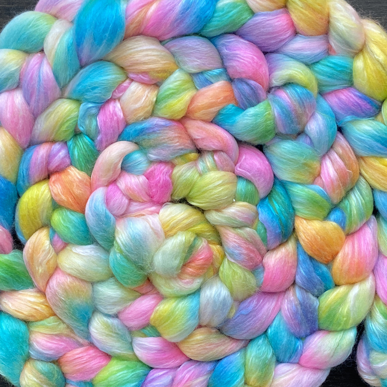 Hand-Dyed Roving - Tropical Rainbow #1