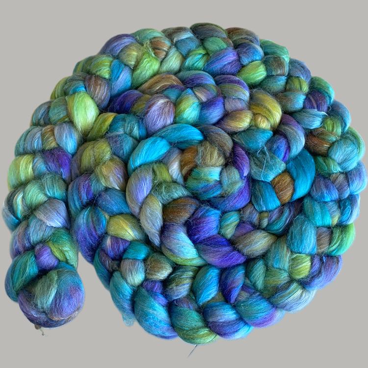 Hand-Dyed Roving - Peacock Feather - Image 3