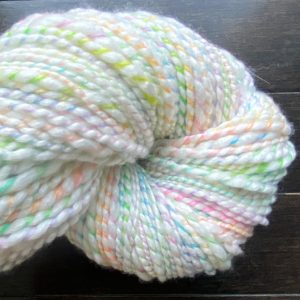 Handspun Art Yarn - Rainbows in the Clouds