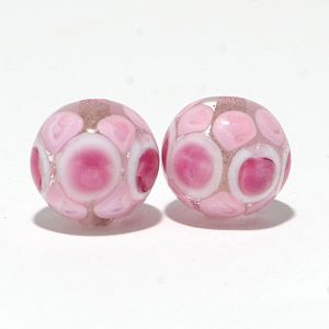 Earring Beads:  Pink Valentine
