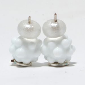 Earring Beads:  Sparkle Snowball Dangles