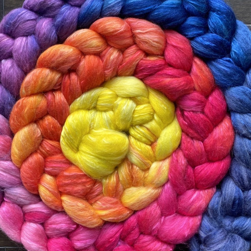 Hand-Dyed Roving - Hawaiian Sunset
