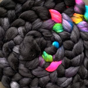 Hand-Dyed Roving - Dark Side of the Moon